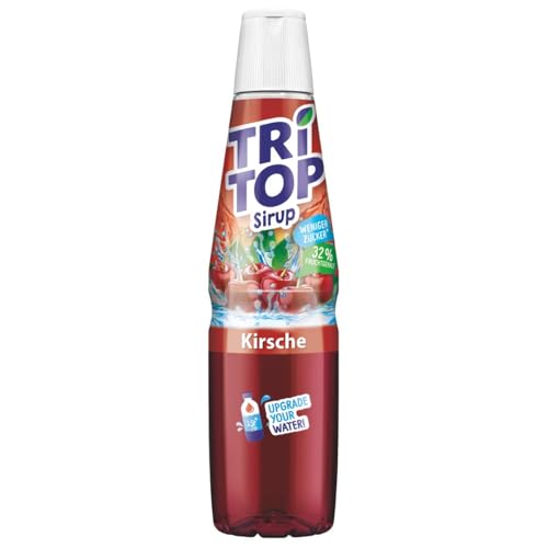 TRi TOP Getränkesirup Kirsche 1 x 600ml | Sirup für Wassersprudler | 1 Flasche ergibt ca. 5 Liter Erfrischungsgetränk von TRI TOP