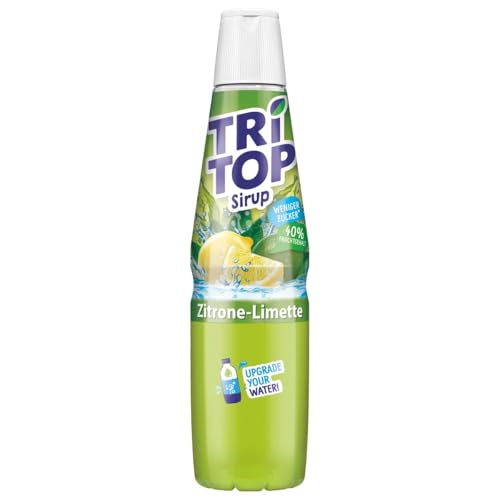 TRi TOP Getränkesirup Zitrone-Limette 1 x 600ml | Sirup für Wassersprudler | 1 Flasche ergibt ca. 5 Liter Erfrischungsgetränk von TRI TOP