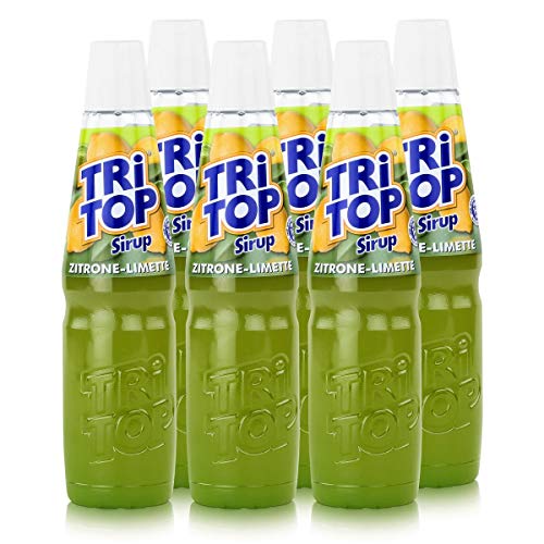 TRi TOP Getränkesirup Zitrone-Limette 6 x 600ml | Sirup für Wassersprudler | 1 Flasche ergibt ca. 5 Liter Erfrischungsgetränk von TRi TOP