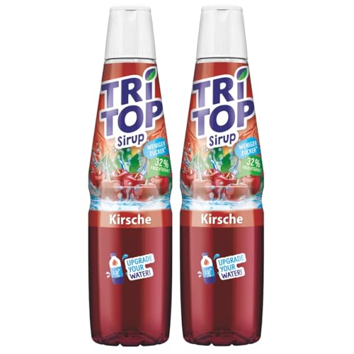 Tri Top Getränke-Sirup Kirsche 600ml - wenig Zucker & kalorienarm (2er Pack) von TRI TOP