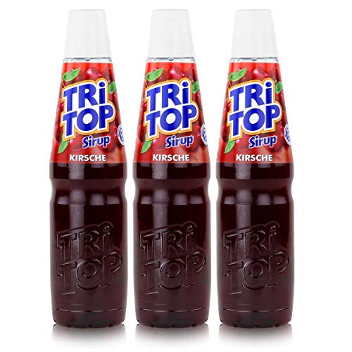 Tri Top Getränke-Sirup Kirsche 600ml - wenig Zucker & kalorienarm (3er Pack) von TRI TOP