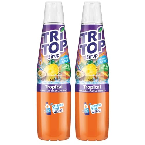 Tri Top Getränke-Sirup Tropical 600ml - Maracuja, Mango, Ananas (2er Pack) von TRi TOP