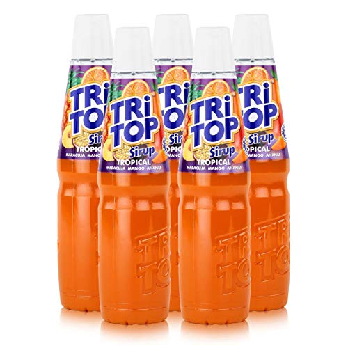 Tri Top Getränke-Sirup Tropical 600ml - Maracuja, Mango, Ananas (5er Pack) von TRI TOP