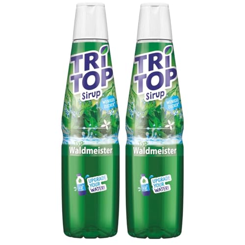 Tri Top Getränke-Sirup Waldmeister 600ml - wenig Zucker - kalorienarm (2er Pack) von TRI TOP