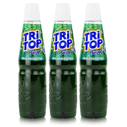 Tri Top Getränke-Sirup Waldmeister 600ml - wenig Zucker - kalorienarm (3er Pack) von TRI TOP