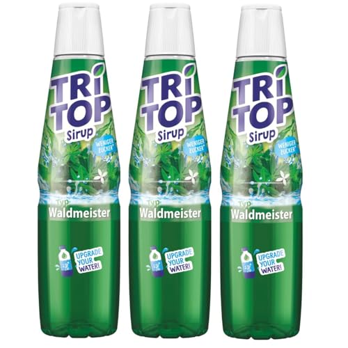 Tri Top Getränke-Sirup Waldmeister 600ml - wenig Zucker - kalorienarm (3er Pack) von TRi TOP