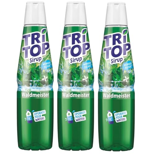 Tri Top Getränke-Sirup Waldmeister 600ml - wenig Zucker - kalorienarm (3er Pack) von TRI TOP