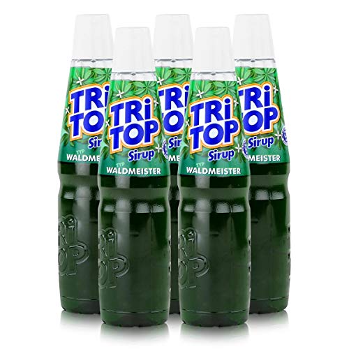 Tri Top Getränke-Sirup Waldmeister 600ml - wenig Zucker - kalorienarm (5er Pack) von TRI TOP