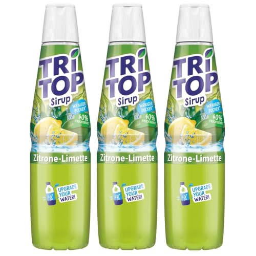 Tri Top Getränke-Sirup Zitrone-Limette 600ml - kalorienarm (3er Pack) von TRi TOP