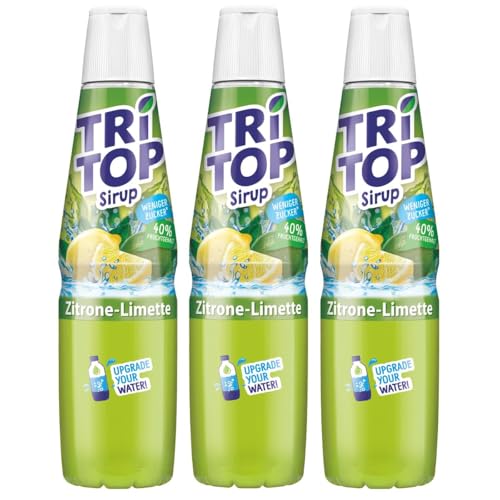 Tri Top Getränke-Sirup Zitrone-Limette 600ml - kalorienarm (3er Pack) von TRI TOP