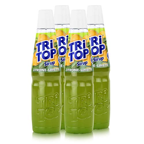 Tri Top Getränke-Sirup Zitrone-Limette 600ml - kalorienarm (4er Pack) von TRI TOP