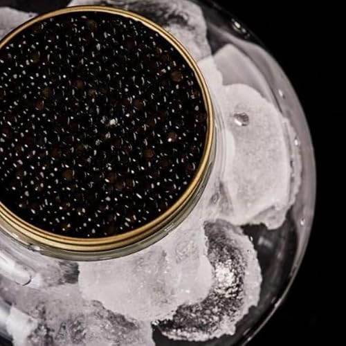 10 g Schwarzer Störkaviar | Sibirischer Stör | Acipenser baerii | Fischkaviar | Malossol-Kaviar | Schwarzer Kaviar | Marke - TSARINE Caviar | Kostenlose Express-Kühllieferung von TSARINE Caviar