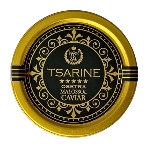20 g Sibirischer Stör Kaviar | Schwarzer Kaviar | Fischkaviar | Malossol Caviar | Marke: TSARINE Caviar | Zarter Geschmack mit einzigartigem Finish von TSARINE Caviar