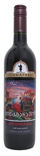 Georgischer Wein Kindzmarauli(Flasche mit Drehverschluss) Rot Halbsüß, 0.75 L von TSINAPARI