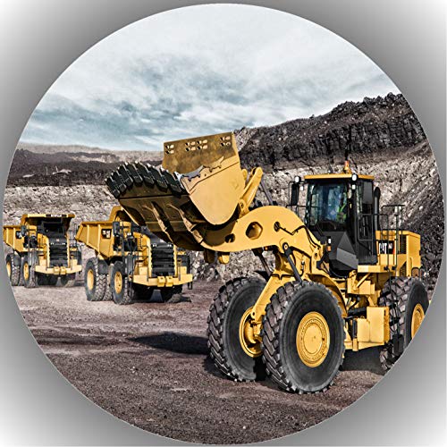 Premium Esspapier Oblate Tortenbild, Essbares Foto für Torten, Tortenaufleger Ø 20cm Baustellen Fahrzeuge T1 von Shanrya