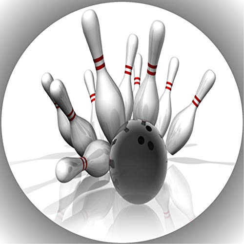 Premium Esspapier Oblate Tortenbild, Essbares Foto für Torten, Tortenaufleger Ø 20cm Bowling T17 von Shanrya