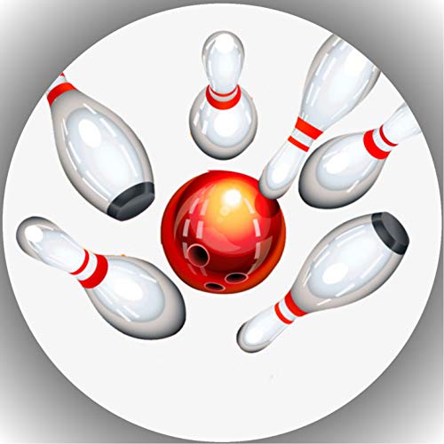 Premium Esspapier Oblate Tortenbild, Essbares Foto für Torten, Tortenaufleger Ø 20cm Bowling T9 von Shanrya