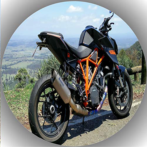 Premium Esspapier Oblate Tortenbild, Essbares Foto für Torten, Tortenaufleger Ø 20cm Motorrad T7 von Shanrya