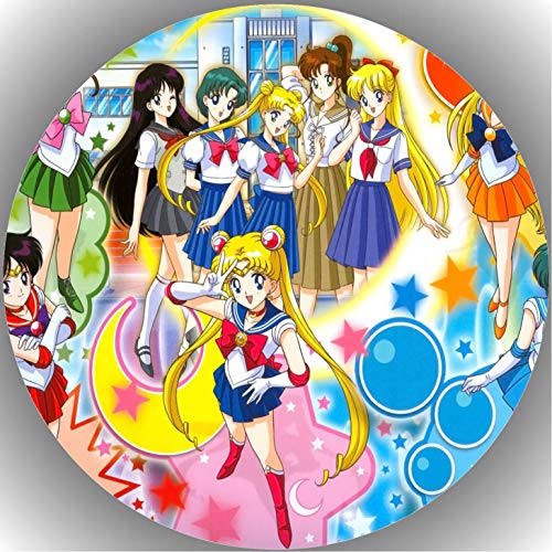 Premium Esspapier Oblate Tortenbild, Essbares Foto für Torten, Tortenaufleger Ø 20cm Sailor Moon T7 von TTS-24