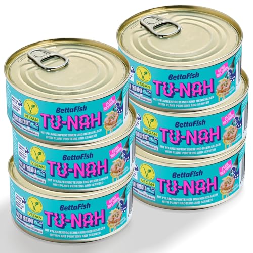 BettaF!sh TU-NAH Thunfisch-Ersatz 6 x 140g - Veganer Fischersatz | Proteinreich | Omega 3 | Vitamin B12 | Fischalternative | Ohne Soja | Vegetarisch BettaF!sh TU-NAH Thunfisch-Ersatz 6 x 140g - Veganer Fischersatz | Proteinreich | Omega 3 | Vitamin B12 | Fischalternative | Ohne Soja | Vegetarisch von TU-NAH