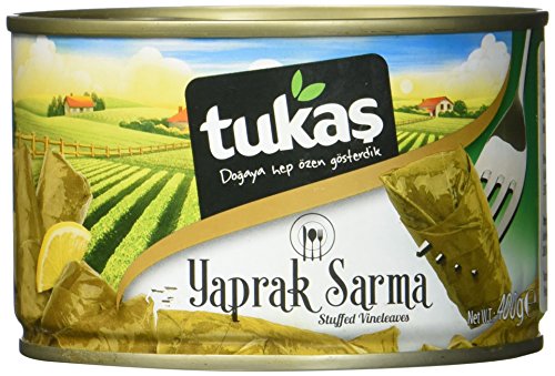 TUKAS Weinblätter, mit Zwiebel-Reis Füllung, 3er Pack (3 x 400 g) von Tukas