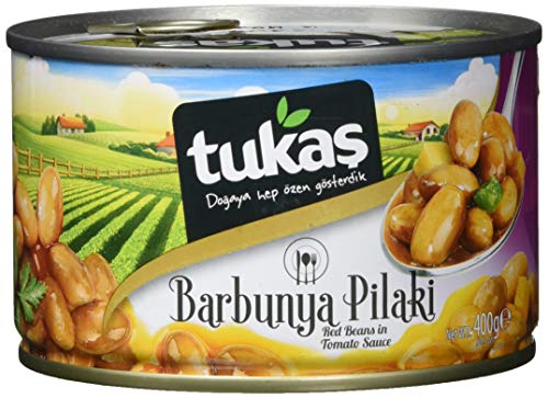 TUKAS rote Bohnen in Tomaten Sauce Barbunya Pilaki, 4er Pack (4 x 400 g) von Tukas