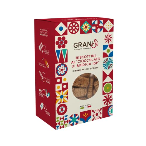 Tumminello | Granisi Schokoladenkekse aus Modica | Artisan Ancient Sicilian Grains Shortbread Cookies mit Schokolade – 1 Packung Tumminello | Granisi Schokoladenkekse aus Modica | Artisan Ancient Sicilian Grains Shortbread Cookies mit Schokolade – 1 Packung von TUMMINELLO