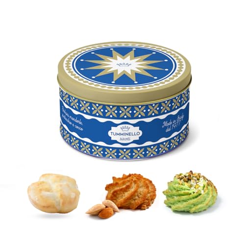 Tumminello | Weiche gefüllte Süßigkeiten Sizilien | Kokospralinen und Pistazienlocken | Weiche Bonbons gefüllt mit Mandeln | Persefone Metalldose für Mandelpasten-Süßigkeiten – 120 g Tumminello | Weiche gefüllte Süßigkeiten Sizilien | Kokospralinen und Pistazienlocken | Weiche Bonbons gefüllt mit Mandeln | Persefone Metalldose für Mandelpasten-Süßigkeiten – 120 g von TUMMINELLO