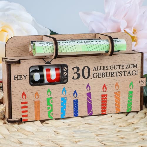 TUZELIYA Originelle 30. Geburtstag Geldgeschenke Holz - Duplo Schokoriegel Geschenkbox Deko - Geschenkideen zum 30. Geburtstag Frauen Männer - OHNE Duplo TUZELIYA Originelle 30. Geburtstag Geldgeschenke Holz - Duplo Schokoriegel Geschenkbox Deko - Geschenkideen zum 30. Geburtstag Frauen Männer - OHNE Duplo von TUZELIYA