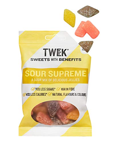 Tweek Sour Supreme Gelees 80 g 95% weniger Zucker Weniger Kalorien Hoher Ballaststoffgehalt Natürliche Aromen und gemischte Farben Tweek Sour Supreme Gelees 80 g 95% weniger Zucker Weniger Kalorien Hoher Ballaststoffgehalt Natürliche Aromen und gemischte Farben von TWEEK