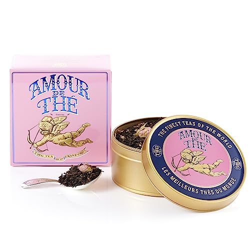TWG Tea | Amour De Thé, Blatt-Darjeeling-Schwarztee in Kaviar-Geschenkteedose, 100 g von TWG