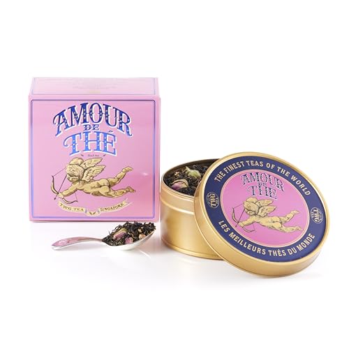 TWG Tea | Amour De Thé | Schwarzer Tee | Rose | Kaviardose, 100G | Geschenkset von TWG Tea