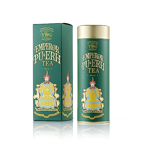 TWG Tea | Emperor Pu-Erh Tea | Schwarzer Tee | Stark und Erdig | Haute Couture Dose, 100G | Geschenkset von TWG