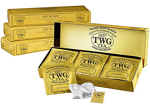 TWG Singapore - The Finest Teas of the World - 1837 SCHWARZER TEE - 15 Handnaht Teebeutel aus reiner Baumwolle von TWG Tea