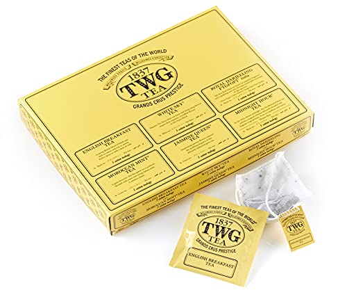 TWG Singapore - The Finest Teas of the World - Empire Tea Selection - 30 Handnaht Teebeutel aus reiner Baumwolle von TWG