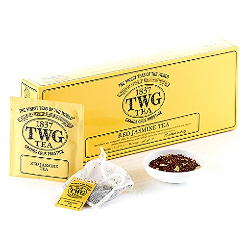 TWG Singapore - The Finest Teas of the World - Red Jasmine Tee - 15 Handnaht Teebeutel aus reiner Baumwolle von TWG