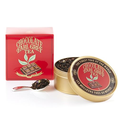 TWG Tea | Chocolate Earl Grey Tea | Schwarzer Tee | Kakaoschale & Bergamotte | Kaviar-Teedose, 100G | Geschenkset von TWG Tea