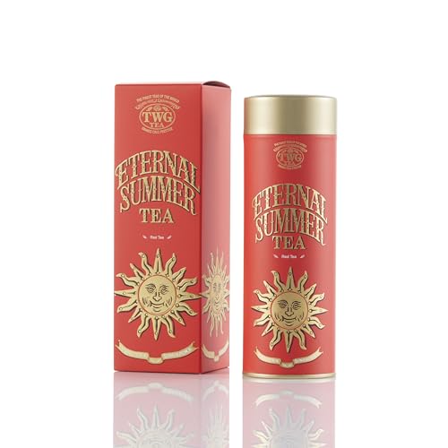 TWG Tea | Eternal Summer Tea | Rooibos | Hibiskus, Rote Johannisbeere und Rose | Haute Couture Dose, 100G | Geschenkset von TWG Tea