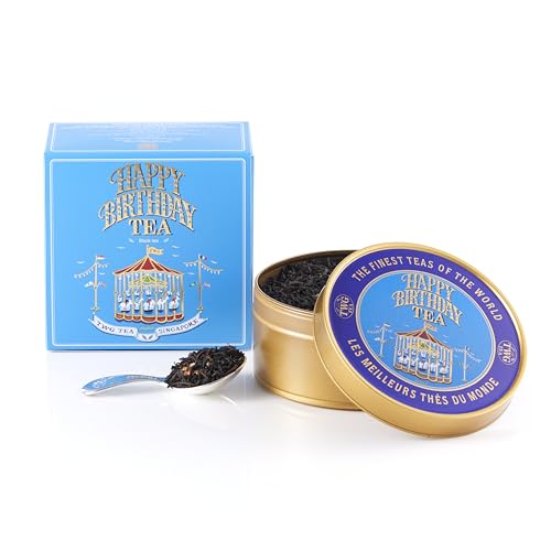 TWG Tea | Happy Birthday Tea | Schwarzer Tee | Rote Beeren & Vanille | Kaviardose, 100G | Geschenkset von TWG