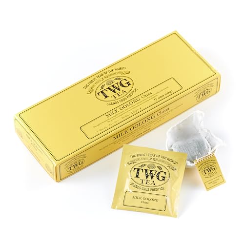 TWG Tea | Milk Oolong | Oolong-Tee | Milchig und Geröstet | 15 Handgenähte Teebeutel aus Baumwolle | Geschenkset von TWG