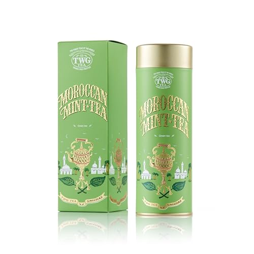 TWG Tea | Moroccan Mint Tea | Grüner Tee | Grüne Minzeblätter | Haute Couture Dose, 100G | Geschenkset von TWG Tea