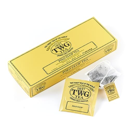 TWG Tea | Polo Club Tea, Grünteemischung in handgenähten Teebeuteln aus Baumwolle in einer Geschenkbox, 37.5 g, 15 stück von TWG