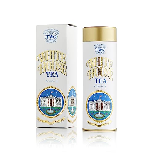 TWG Tea | White House Tea | Grüner Tee | Rosenblätter | Haute Couture Dose, 50G | Geschenkset von TWG