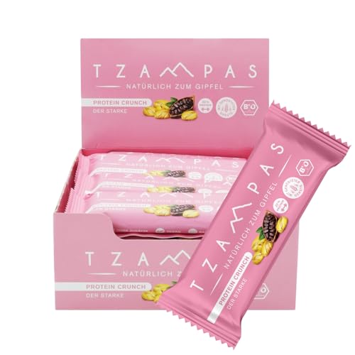 TZAMPAS Energieriegel Bio · Proteinriegel mit Kakao und Soja-Crunch · Ideal für Sport & Fitness · Vegan, Clean Eating · 16 x 40g TZAMPAS Energieriegel Bio · Proteinriegel mit Kakao und Soja-Crunch · Ideal für Sport & Fitness · Vegan, Clean Eating · 16 x 40g von TZAMPAS