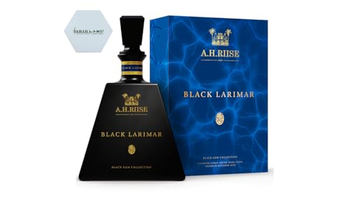 A.H. Riise Black Larimar | Black Gem Collection | Premium-Spirituose aus karibischem Rum | 700 ml | 45,2% Vol. | inkl. Tabakland-Untersetzer von Tabakland ...ALLES WAS ANMACHT!
