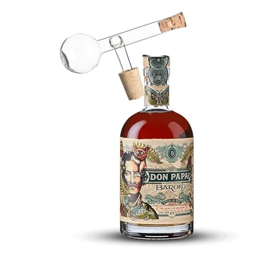 Don Papa Baroko Rum + Glaskugelportionierer Naturkorkaufsatz zum feinen Dosieren von Tabakland ...ALLES WAS ANMACHT!
