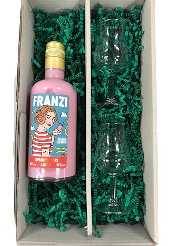 Franzi Franzbrötchen Spaghettieis Edition | 500ml | 15% Vol. + 2 hochwertige Gläser im Oster-Geschenkset (1 x 0,5 Ltr) von Tabakland ...ALLES WAS ANMACHT!