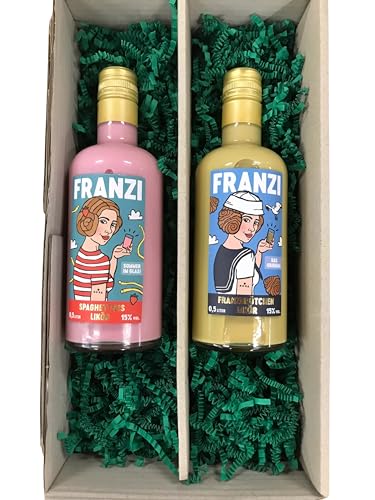 Franzi's Oster-Duo: Franzi Franzbrötchen- und Spaghettieis-Likör 15% 0,5l im Oster-Geschenkset von Tabakland ...ALLES WAS ANMACHT!