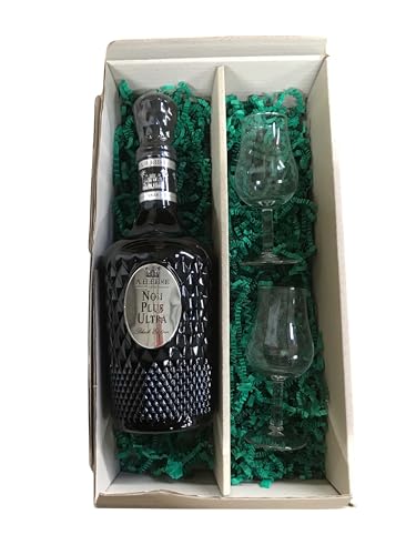 Frohe Ostern Geschenkset - A.H. Riise Non Plus Ultra BLACK EDITION Rum 42% + 2 hochwertige Gläser im Oster-Geschenkset (1 x 0,7 Ltr.) von Tabakland ...ALLES WAS ANMACHT!