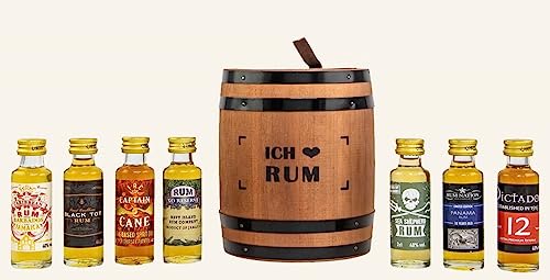 Rum Tasting Fass "Ich liebe Rum" 7 x 20 ml Ø40,9% Vol. von Tabakland ...ALLES WAS ANMACHT!